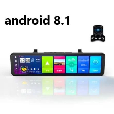 Дзеркало відеореєстратор Android 12" inch touch screen, Android 8.1 2GB+32GB 4G