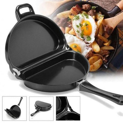 Подвійна сковорода для омлету антипригарна Folding Omelette Pan