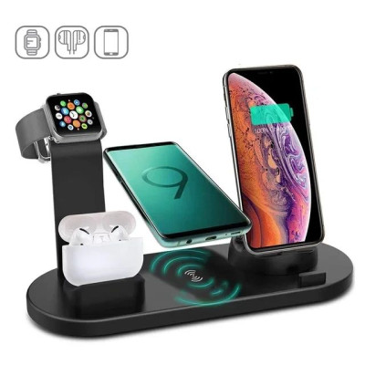 Бездротова зарядна станція 3in1 Wireless charger 10 вт.