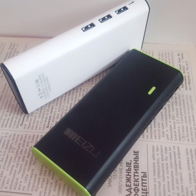 Повербанк MEIZU LED 30000 mAh 3 USB Power bank-мейза повер банк павер пауэр