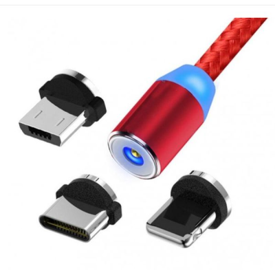 Магнитный кабель X-Cable Magnetic 360 3 in 1, красный