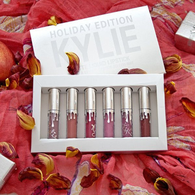 Набір рідких матових помад 6 в 1 Kylie Holiday Edition 8613