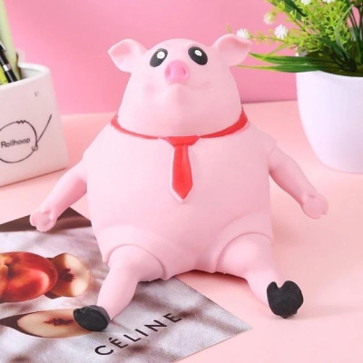 Игрушка-антистресс-квиш ВЕЛИКИЙ Розовая свинья Pink Pig BIG 50 см