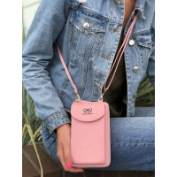 Жіночий гаманець-сумка Wallerry ZL8591 Рожевий