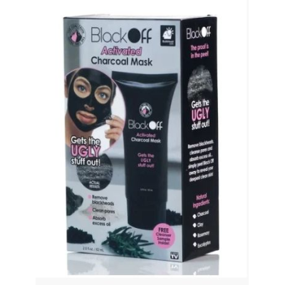 Чорна маска-плівка для обличчя Black Off Activated Charcoal Mask — пілінг обличчя