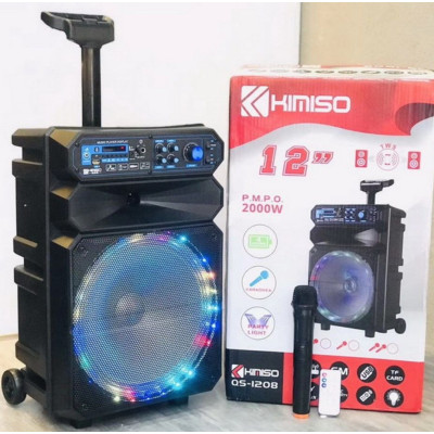 Колонка портативна акустична KIMISO QS-1208 BT (12"BASS) ⁇ Блютуз колонка ⁇ Колонка для музики