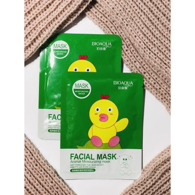 Маска с эссенцией коллагена и граната Bioaqua Facial Animal Moisturizing Mask Duck