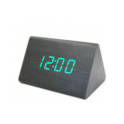 Електронний настільний годинник-будильник Led Wood Clock VST-864-1 з будильником, датою та термометром