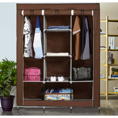 Складной каркасный тканевый шкаф Storage Wardrobe 88130, шкаф на три секции 130*45*175