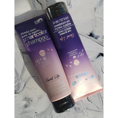 Шампунь + маска для блондинок Індиго Bio World Secret Life Luxury Therapy Indigo