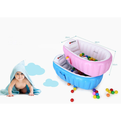 Дитяча надувна ванночка INTIME BABY BATH YT-226A, ванночка для купання дитини рожева та блакитна