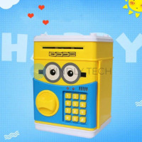 Копилка сейф дитячий "Міньйон із великими очима" з кодовим замком