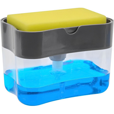 Органайзер для мочалок з мильницею та дозатором Soap Pump Sponge Caddy SPSC30 PP