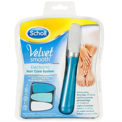 Електрична пилка для нігтів + 3 насадки Scholl Velvet NAIL Care System