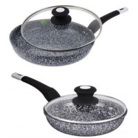 Сковорода с крышкой 22 см светлый гранит UNIQUE UN-5114 ⁇ Антипригарная сковорода ⁇ Гранитная сковорода Сковорода с крышкой 22 см светлый гранит UNIQUE UN-5114 ⁇ Антипригарная сковорода ⁇ Гранитная сковорода