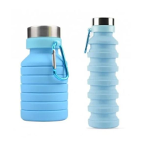 Складана силіконова пляшка LUX Bottle 550 мл легка та компактна для подорожей EL-582