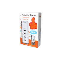 Автомобильное зарядное устройство Post Car Charger 12 V 4 USB S4 Автомобильная зарядка на 4 телефона