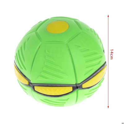 Летучий складной мяч игровой фрисби-трансформер с LED-подсветкой Phlat Ball плоский НЛО