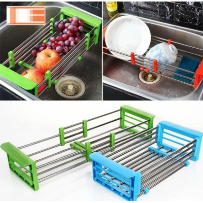 Многофункциональная складная кухонная полка Kitchen Drain Shelf Rack от 33 см до 48 см