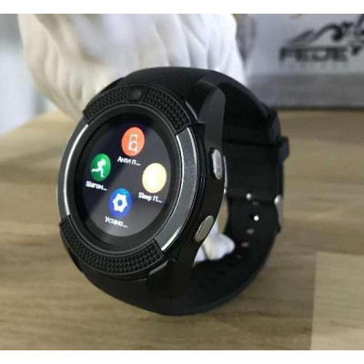 Сенсорный Smart Watch V8 смарт-часы умные часы Черный