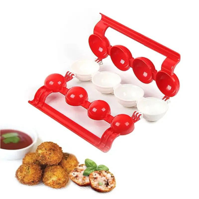 Форма для виготовлення м'ясних фаршированих кульок Stuffed Ball Maker Red + White кухонна GB