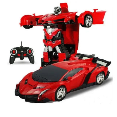 Машинка Трансформер Lamborghini Robot Car Size 18 (Червона)