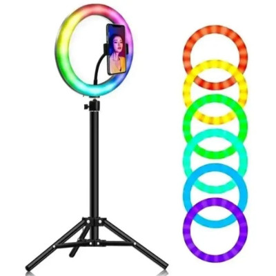 Светодиодное селфи-кольцо с RGB-подсветкой Soft Ring Light MJ300