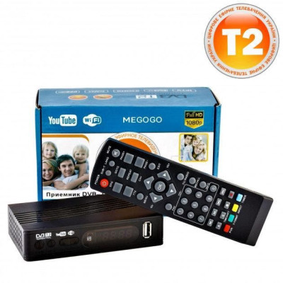 Тюнер T2 MG811 приставка с просмотром YouTube IPTV Wi-Fi HDMI USB MEGOGO