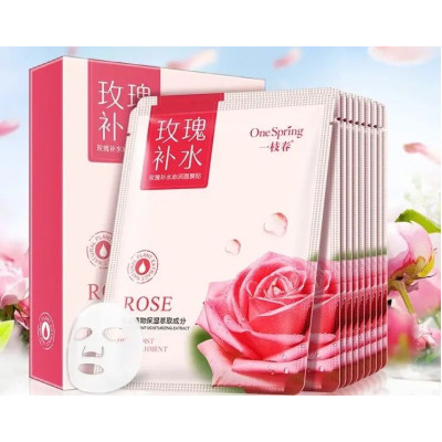 Тканевая маска для лица с экстрактом роз Rose Moisturizing Mask One Spring 30 г