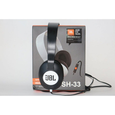 Навушники MDR JBL SH33, дротові навушники з мікрофоном, чудовий звук!