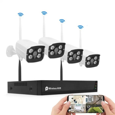 Комплект відеоспостереження на 4 камери NVR KIT 601 Wi-Fi 4CH з реєстратором