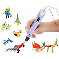 3D-ручка з LCD-дисплеєм Pen 2 3Д принтер для малювання ФІОЛІТОВА