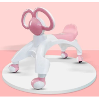 Ходунки-биговел четырехколесный с ушками-ручками BABY WALKER Smile каталка для малышей Розовый