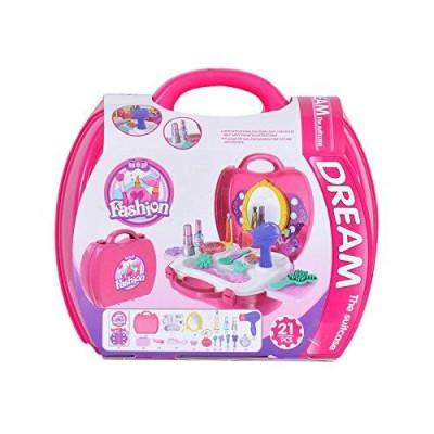 Toysz 21 Pieces Dream The Suitcase Модный набор для макияжа Play Set — Розовый