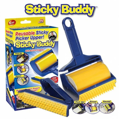 Щітка липкий валик Sticky Buddy для чищення килимів і одягу