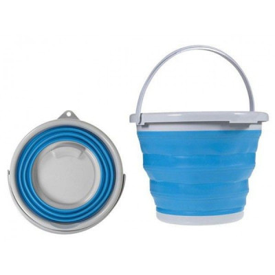 Складане силіконове відро на 5 л Collapsible Bucket, з ручкою