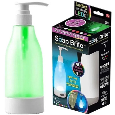 Дозатор для рідкого мила з підсвіткою Soap Bright Nightlight Soap Dispenser 400 мл