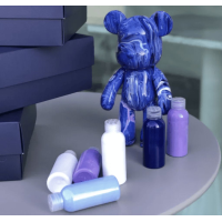 Флюїдне ведмежатко fluid bear bearbrick, 23 см, з фарбами BLUE