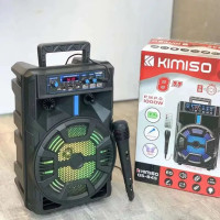 Kimiso QS-845 8" Бездротова портативна bluetooth колонка валіза з караоке