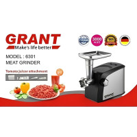 Електром'ясорубка GRANT 6301 3000W металевий корпус соковичавниця
